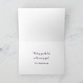 Carte de bonne année (pourpre) (Intérieur)