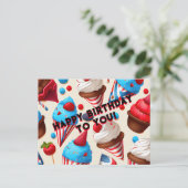 Carte de Bonne Anniversaire (Debout devant)