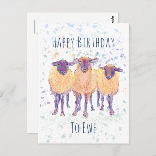 Carte de Bonne Anniversaire à Toi (Devant / Derrière)