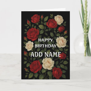 Carte de Bonne Anniversaire aux Roses Grimpantes E