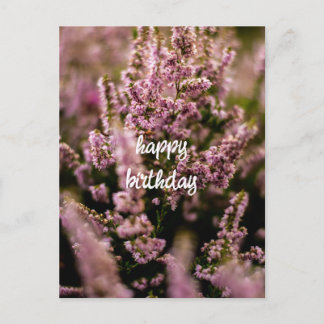 Carte de Bonne Anniversaire Heather Fleurs Photogr