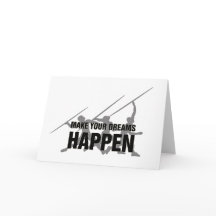 Carte de bonne chance de javelot d'athlétisme