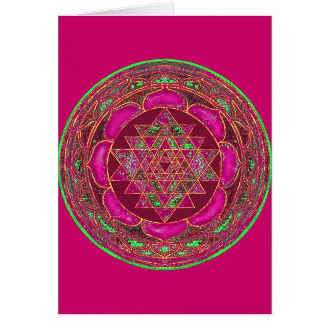 Carte de bonne chance de Lakshmi Yantra (Devant)