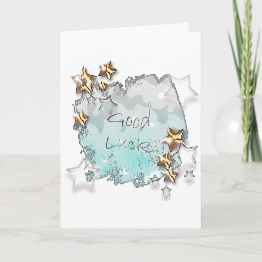 Carte de bonne chance - étoiles chanceuses (Devant)