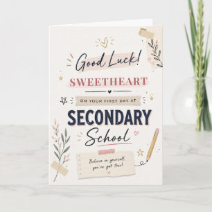 Carte de Bonne Chance pour le Premier Jour d'École