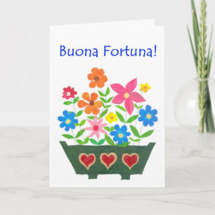 Carte de bonne chance, salutation italienne -