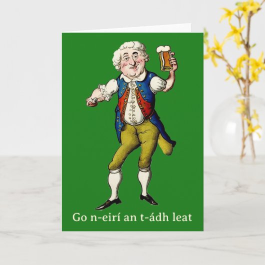 Carte de Bonne Fête de la Saint-Patrick (Fleur jaune)