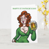 Carte de Bonne Fête de la Saint-Patrick (Fleur jaune)