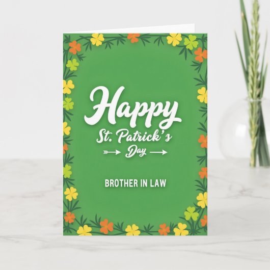 Carte de Bonne Fête de la Saint-Patrick pour frère (Devant)