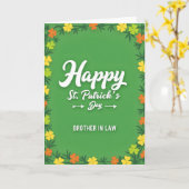 Carte de Bonne Fête de la Saint-Patrick pour frère (Fleur jaune)