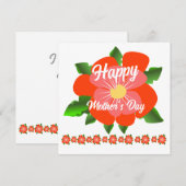 Carte de Bonne Fête des Mères (Devant / Derrière)