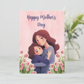 Carte de Bonne Fête des Mères (Debout devant)