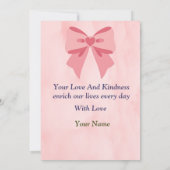 Carte de Bonne Fête des Mères (Dos)