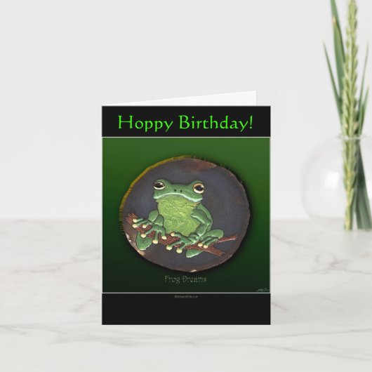 CARTE DE BONNE FÊTE Grenouille (Devant)