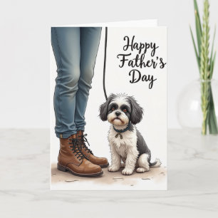 Carte de Bonne Fête Papa Chien Fidèle