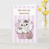 Carte de bonne fête pour fille (Fleur jaune)