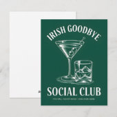 Carte de bonne fête St Patrick drôle d'adieu irlan (Devant / Derrière)