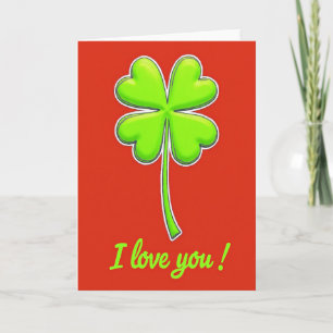 Carte de bonne fortune Love Clover