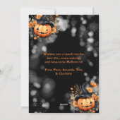Carte de Bonne Halloween Fleurie Citrouille Photo (Dos)