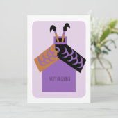 Carte de Bonne Halloween Maison de Sorcière (Debout devant)