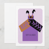 Carte de Bonne Halloween Maison de Sorcière (Devant / Derrière)