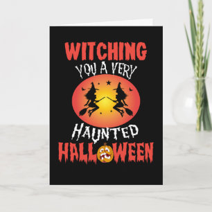 Carte de Bonne Halloween Sorcière