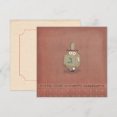 Carte de bonne Hanukkah avec enveloppe (Devant / Derrière)