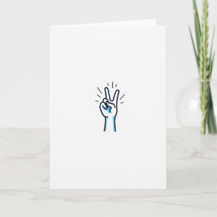 Carte de Bonne Vibes Signe de Paix