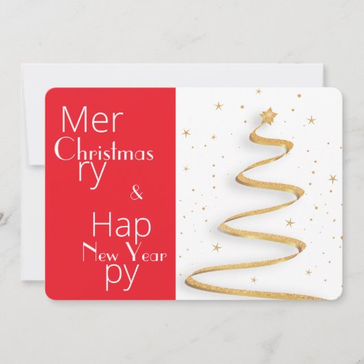 Carte de Bonnes Fêtes de Noël Be Joyeux Modern (Devant)