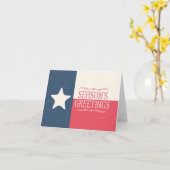 Carte de Bonnes Fêtes du pays du drapeau du Texas (Fleur jaune)