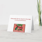 Carte de Bonnes Fêtes Honeysuckie (Dos)