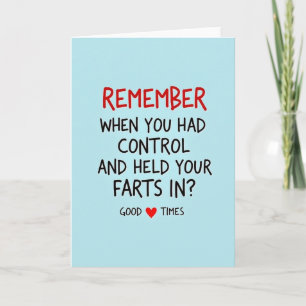 Carte de bons moments de pet drôle