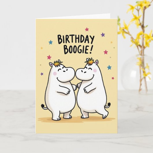 Carte de Boogie de Créature Joyeuse (Fleur jaune)