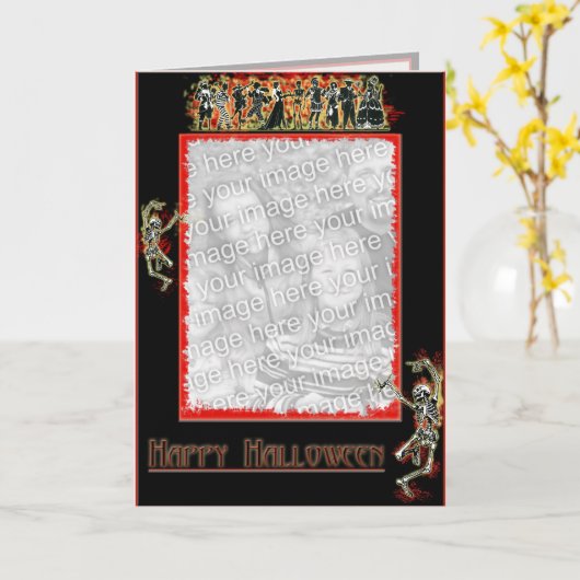 Carte de bordure Dancing Skeleton (Fleur jaune)