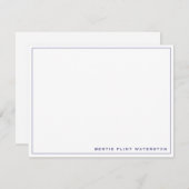 Carte de bordures violet minimaliste (Devant / Derrière)