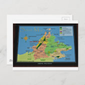 Carte de Bornéo, Malaisie (Devant / Derrière)