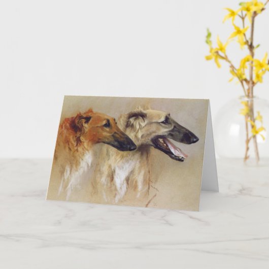 Carte de Borzoi (Fleur jaune)
