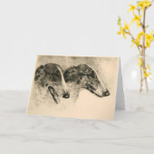 Carte de Borzoi (Fleur jaune)