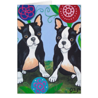 Carte de Boston Terrier