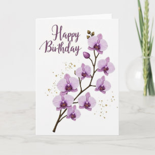 Carte de botanique élégante pour anniversaire
