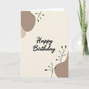 Carte de botanique pour un anniversaire doux