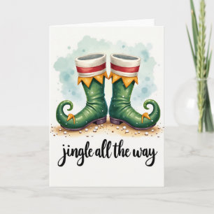 Carte de bottes de lutin Jingle All The Way