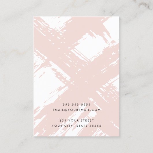 Carte de boucle d'oreille moderne rose pâle (Dos)