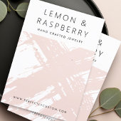 Carte de boucle d'oreille moderne rose pâle