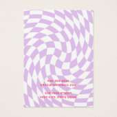 Carte de boucle d'oreille violette à vague rétro (Dos)