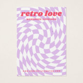 Carte de boucle d'oreille violette à vague rétro (Devant)