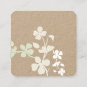 Carte de boucles d'oreilles florales Nature  (Dos)