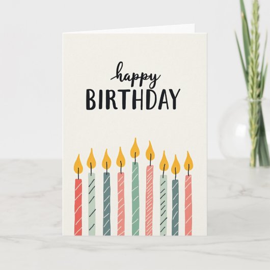 Carte de bougie d'anniversaire douce (Devant)