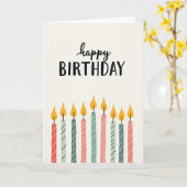 Carte de bougie d'anniversaire douce (Fleur jaune)