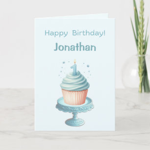 Carte de bougie personnalisée pour le premier anni